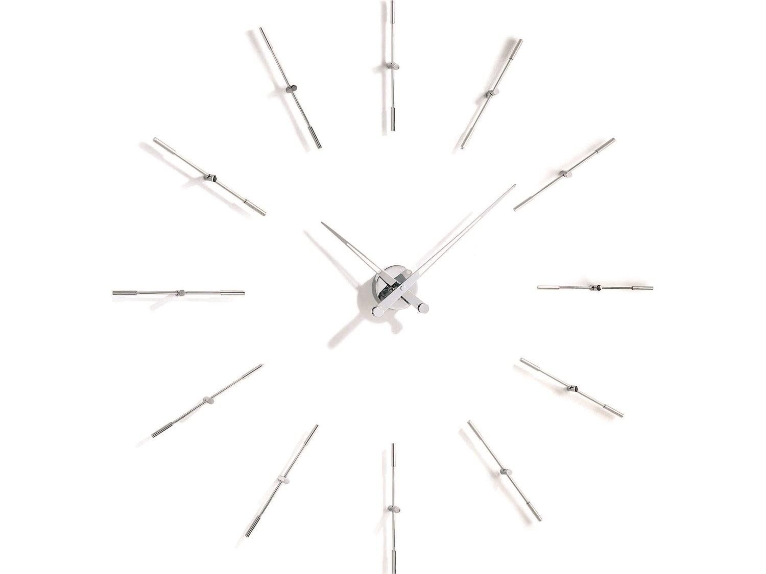 Nomon Merlin Chrome Steel Wall Clock