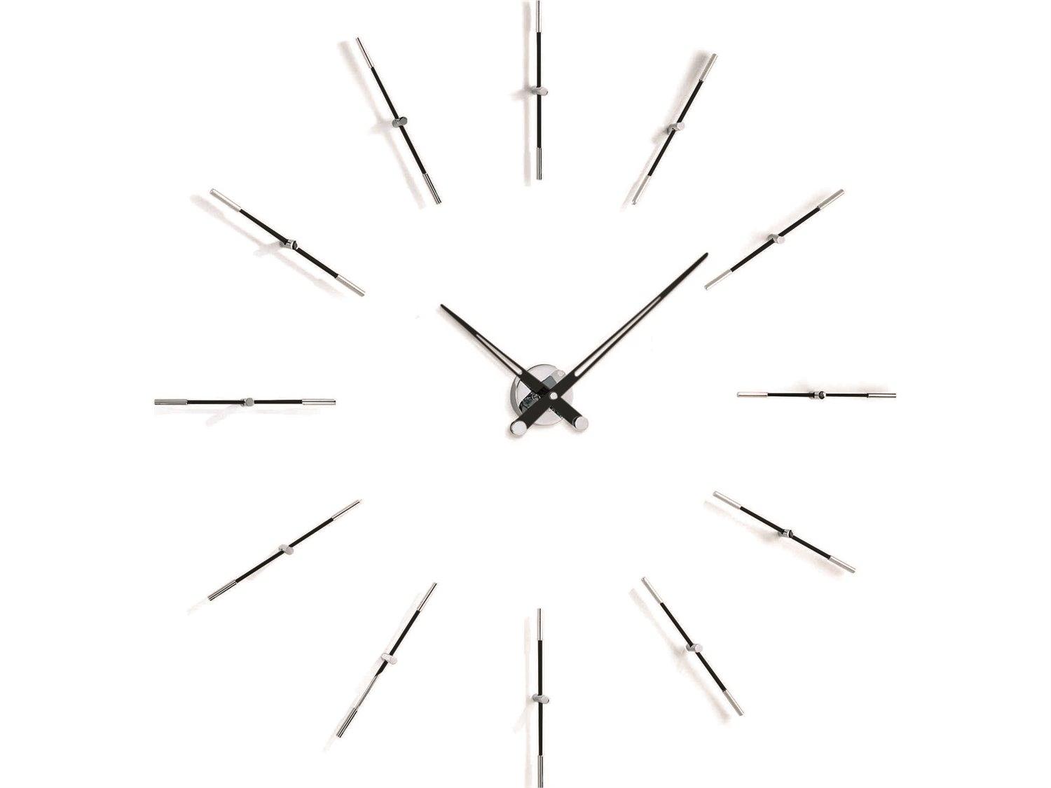 Nomon Merlin Chrome Black Wall Clock