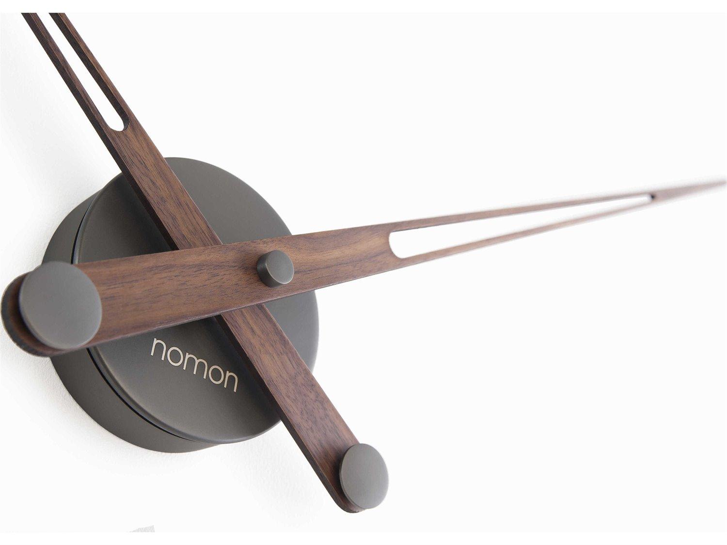 Nomon Merlin Graphite Walnut Wall Clock