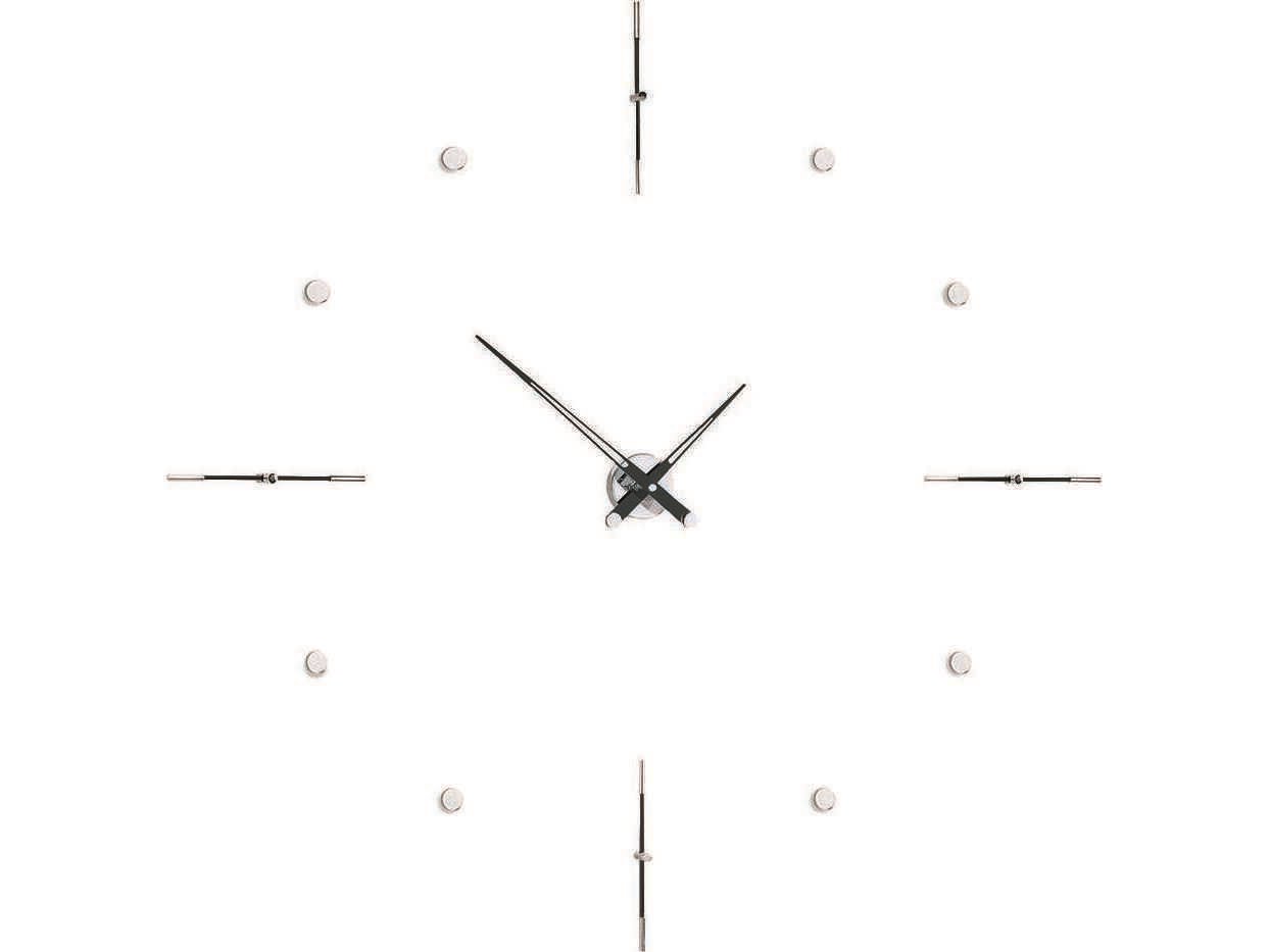 Nomon Mixto Chrome Black Wall Clock