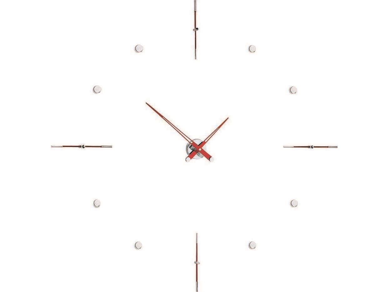 Nomon Mixto Chrome Red Wall Clock