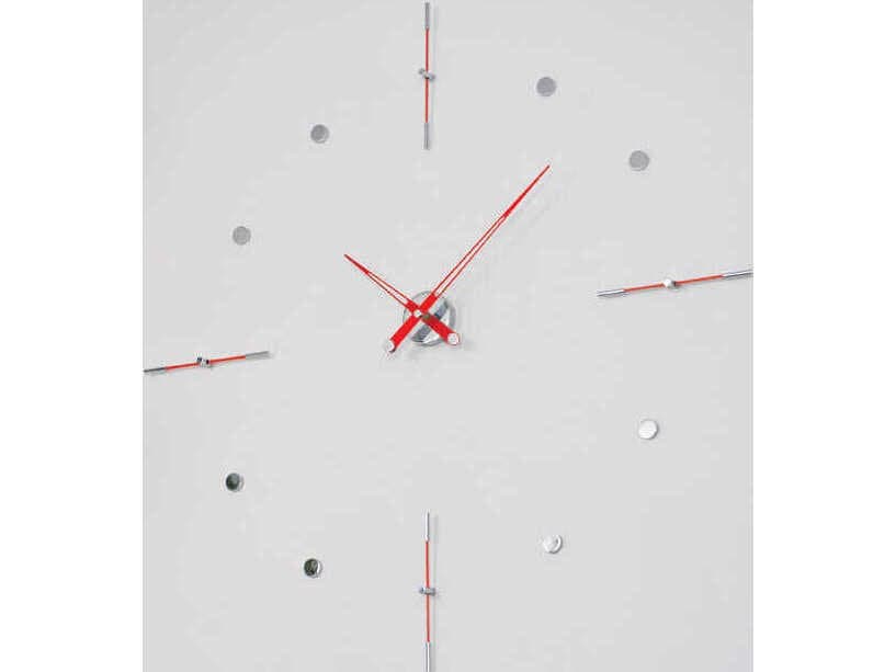 Nomon Mixto Chrome Red Wall Clock