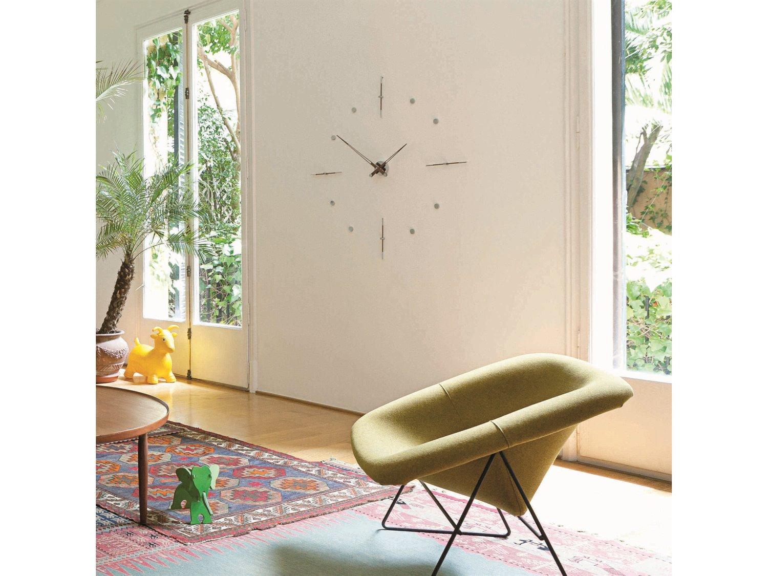 Nomon Mixto Chrome Walnut Wall Clock