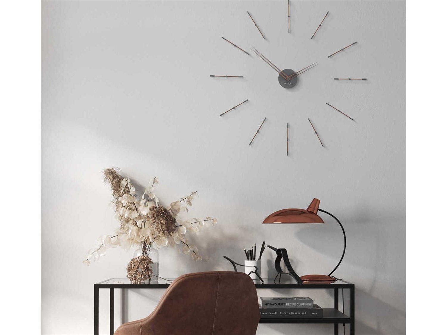 Nomon Mini Merlin Graphite Walnut Wall Clock