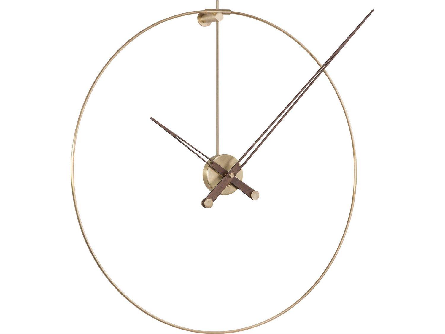 Nomon Anda Polished Brass Walnut Wall Clock