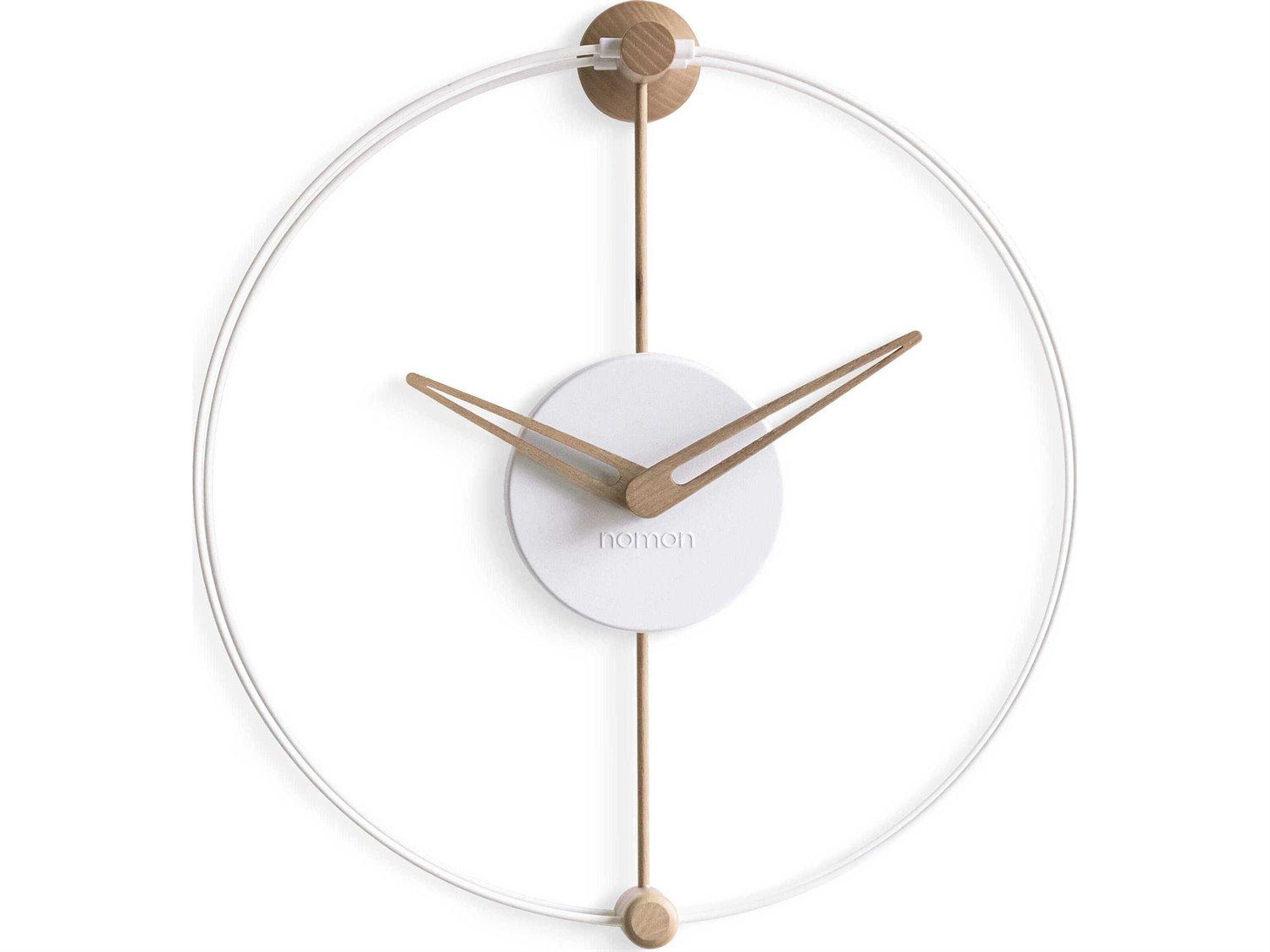 Nomon Nano Oak White Wall Clock