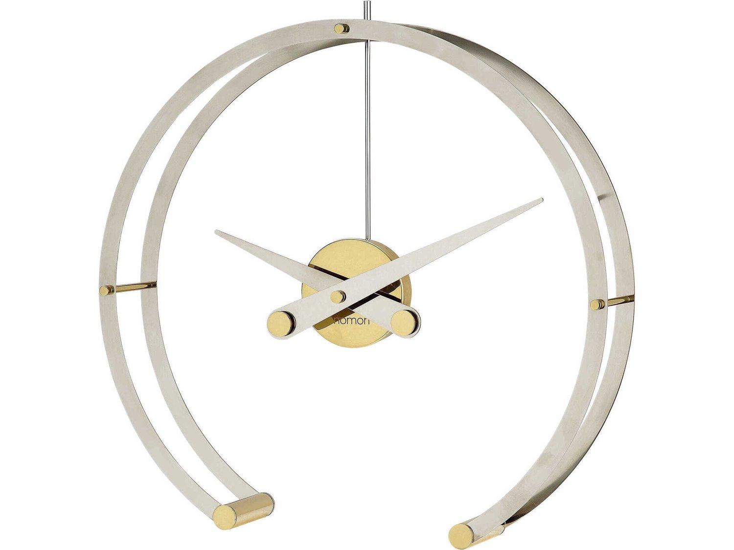 Nomon Omega Polished Brass Chrome Clock