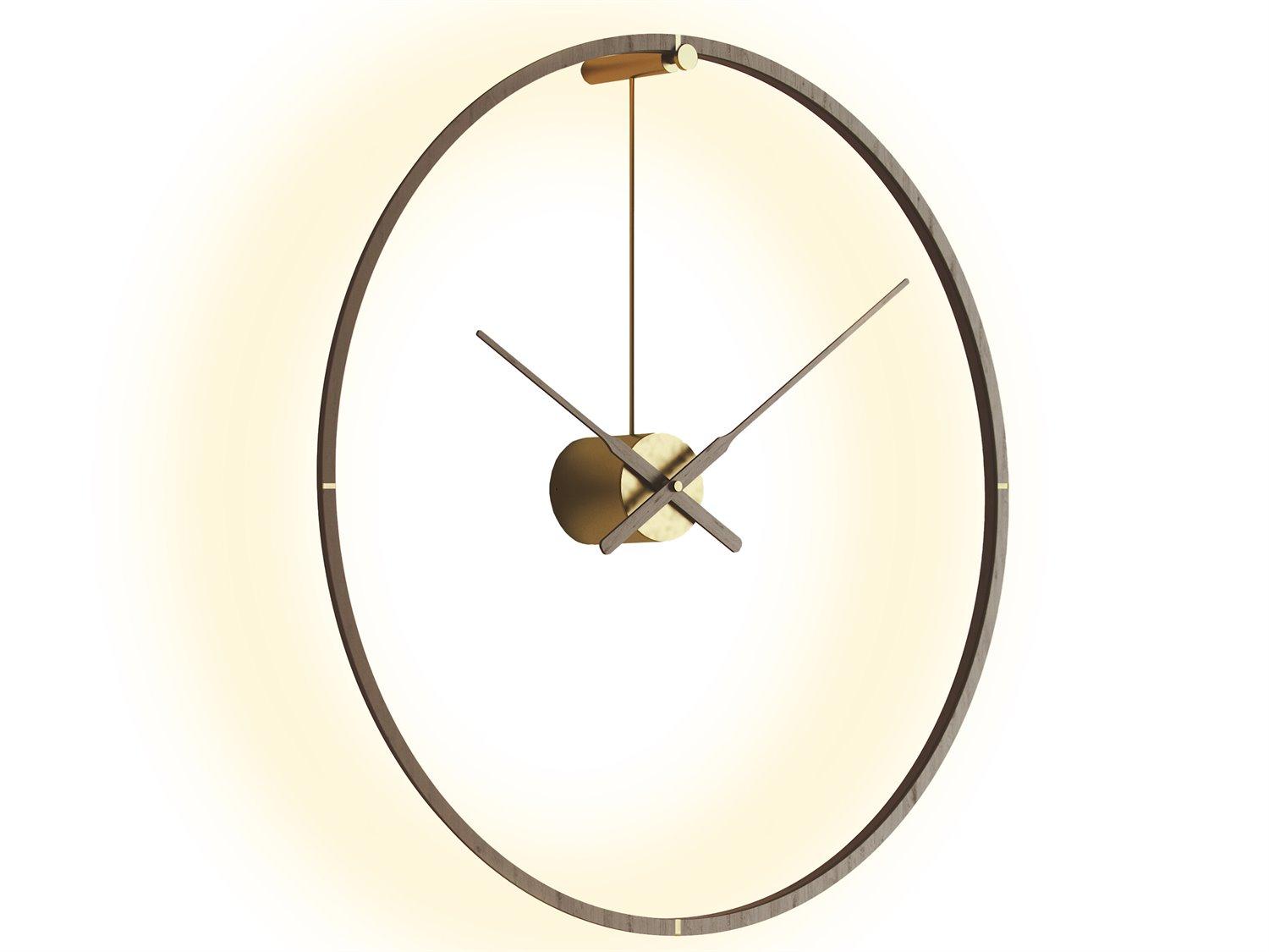 Nomon Ombra Brass Walnut Wall Clock