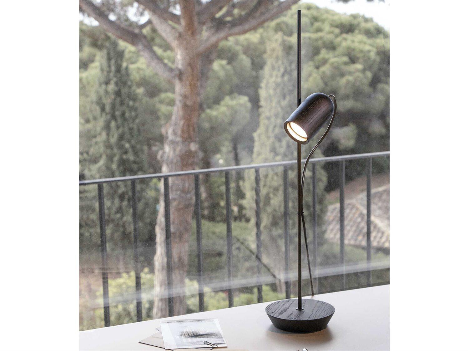 Nomon Onfa Black Wood Graphite Buffet Lamp