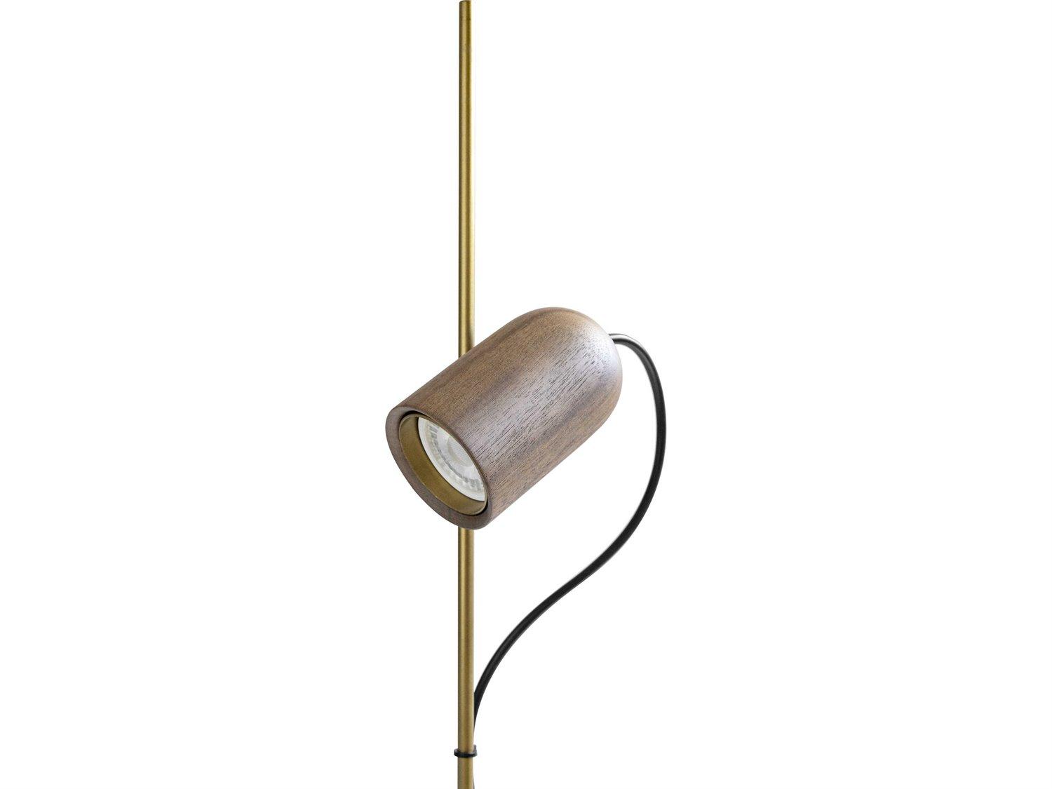 Nomon Onfa Walnut Wood Brass Buffet Lamp