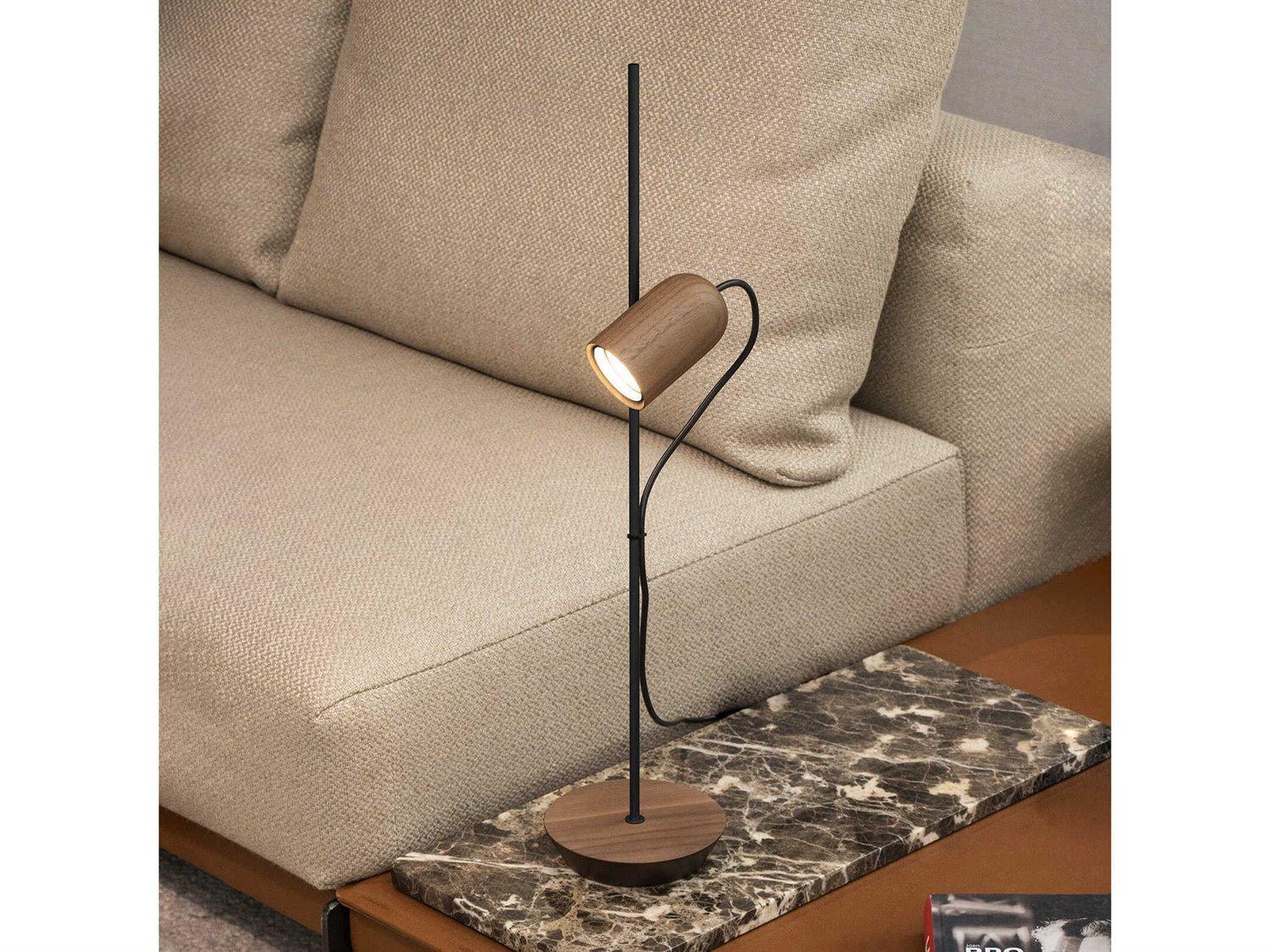 Nomon Onfa Walnut Wood Graphite Buffet Lamp