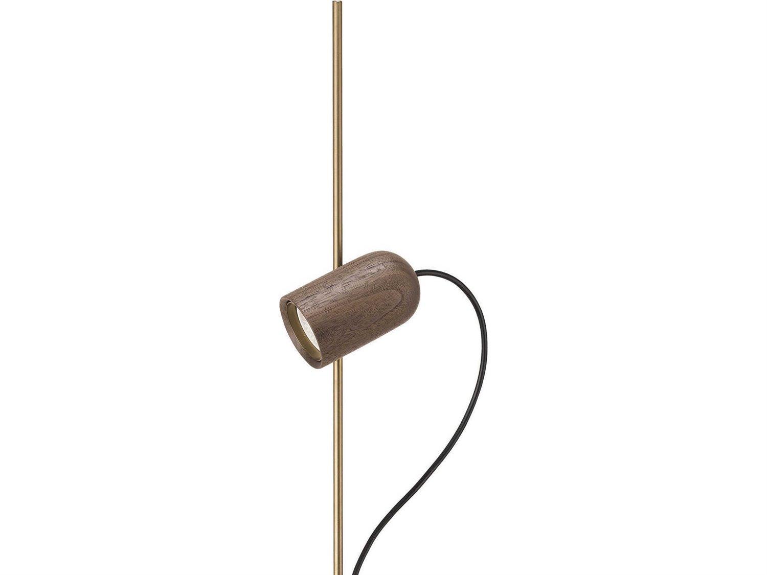 Nomon Onfa Walnut Wood Brass Floor Lamp