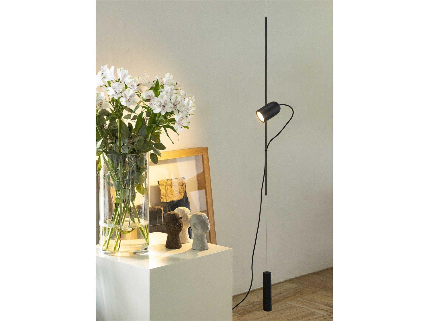 Nomon Onfa 1-Light Black Wood Graphite Linear Mini Pendant
