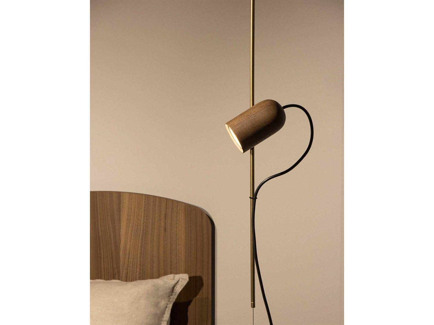 Nomon Onfa 1-Light Walnut Wood Brass Linear Mini Pendant