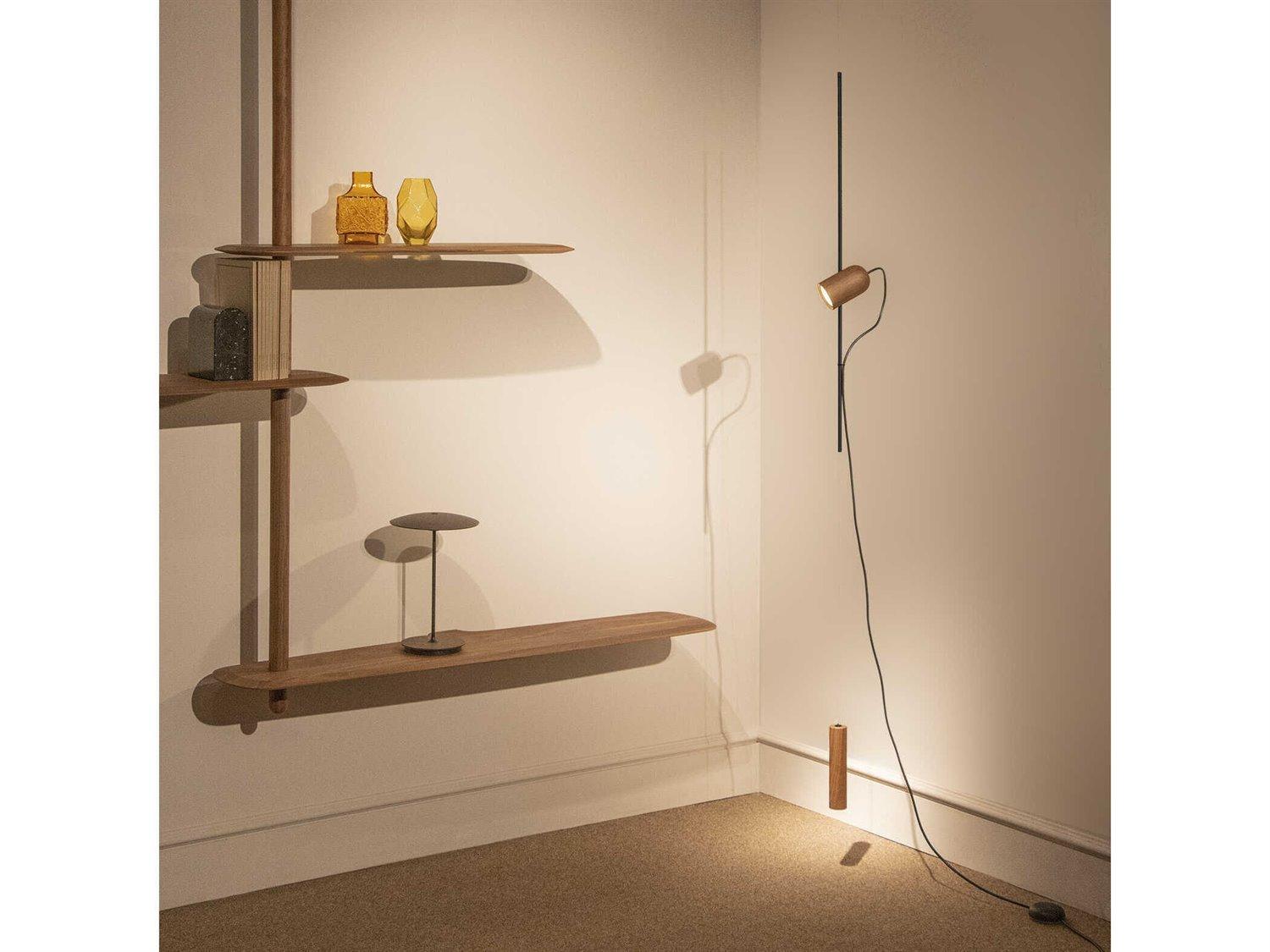 Nomon Onfa 1-Light Walnut Wood Graphite Brown Linear Mini Pendant