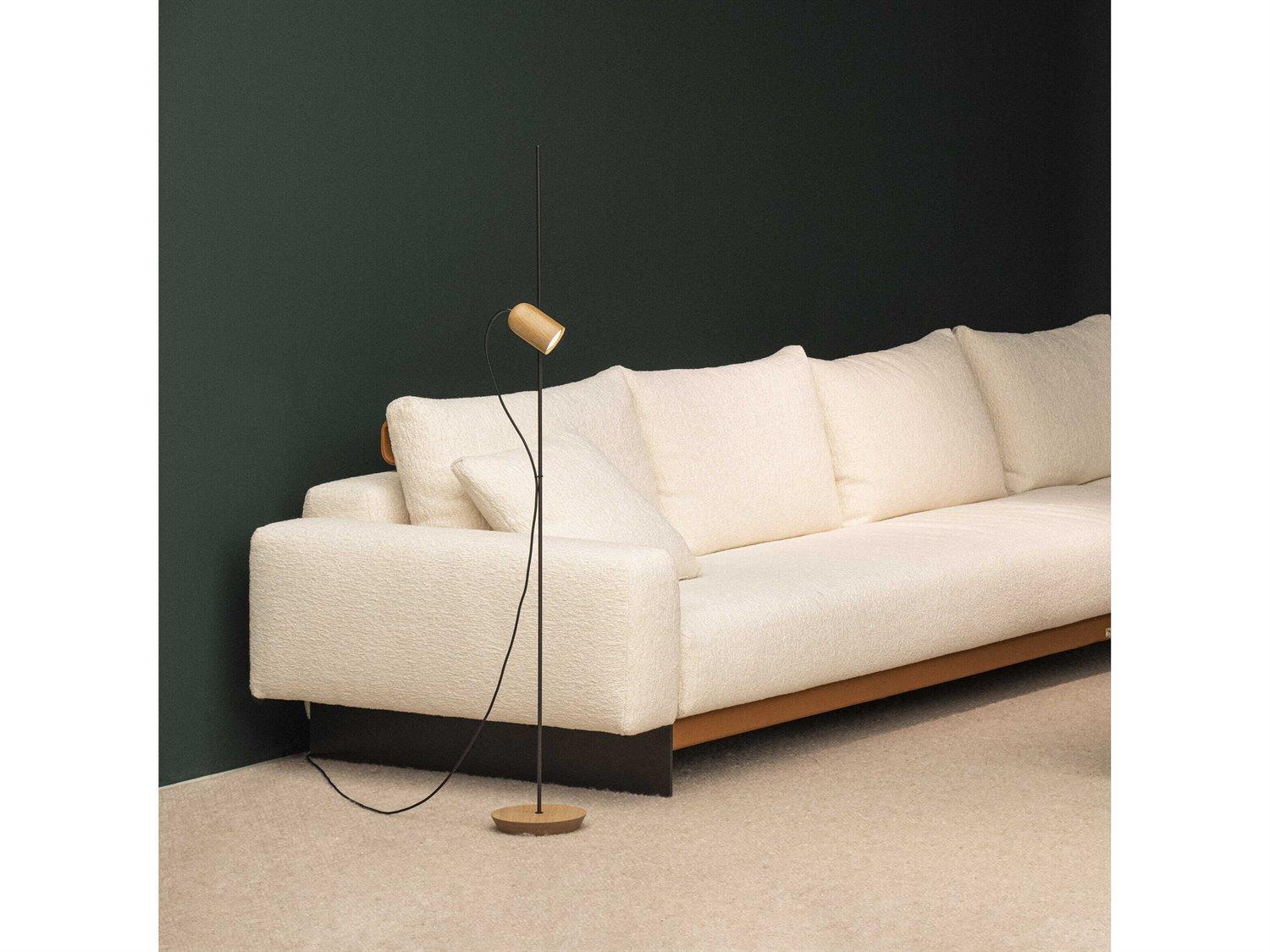 Nomon Onfa Oak Wood Graphite Floor Lamp