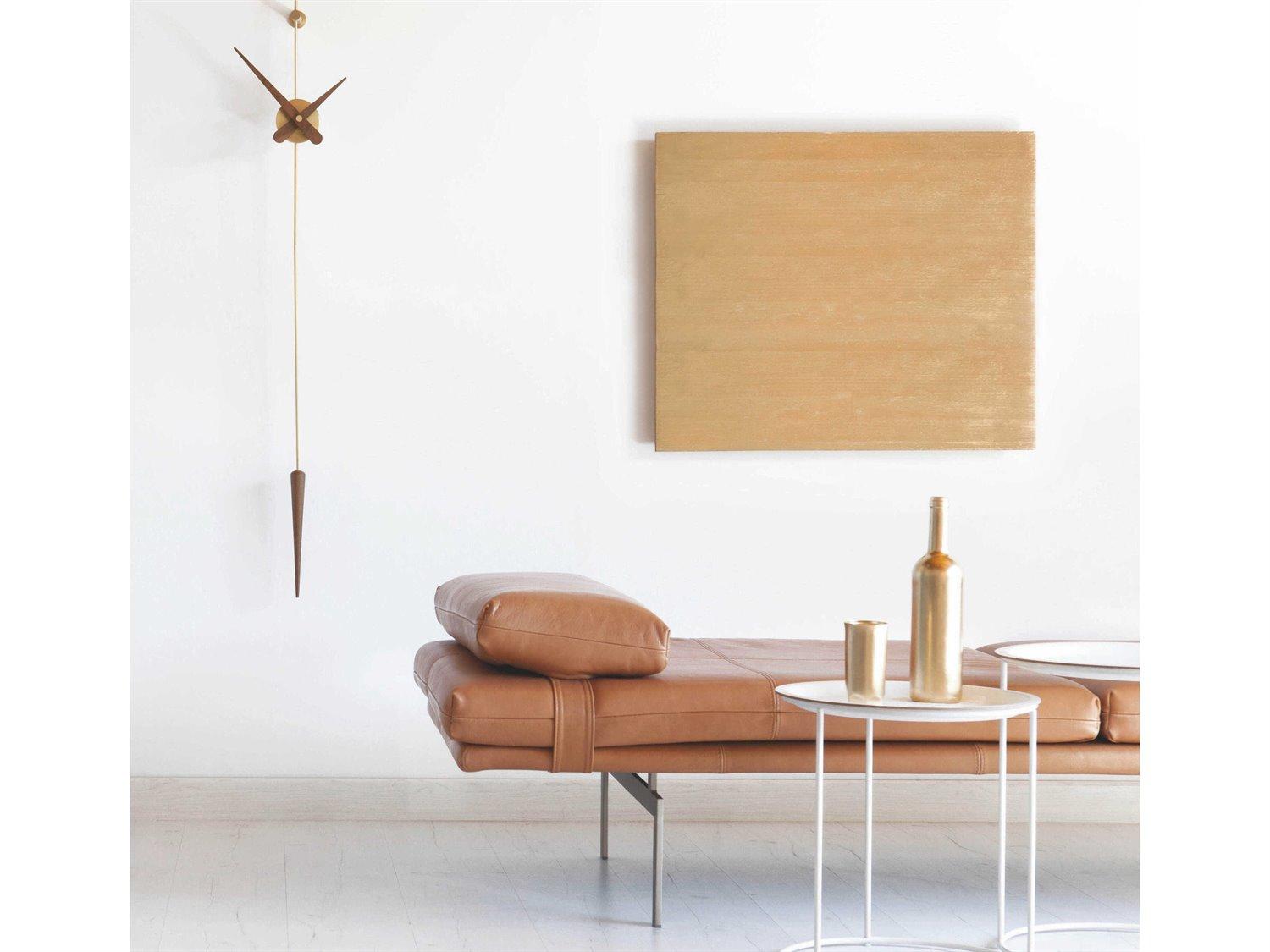 Nomon Punto Y Coma Polished Brass Walnut Wall Clock