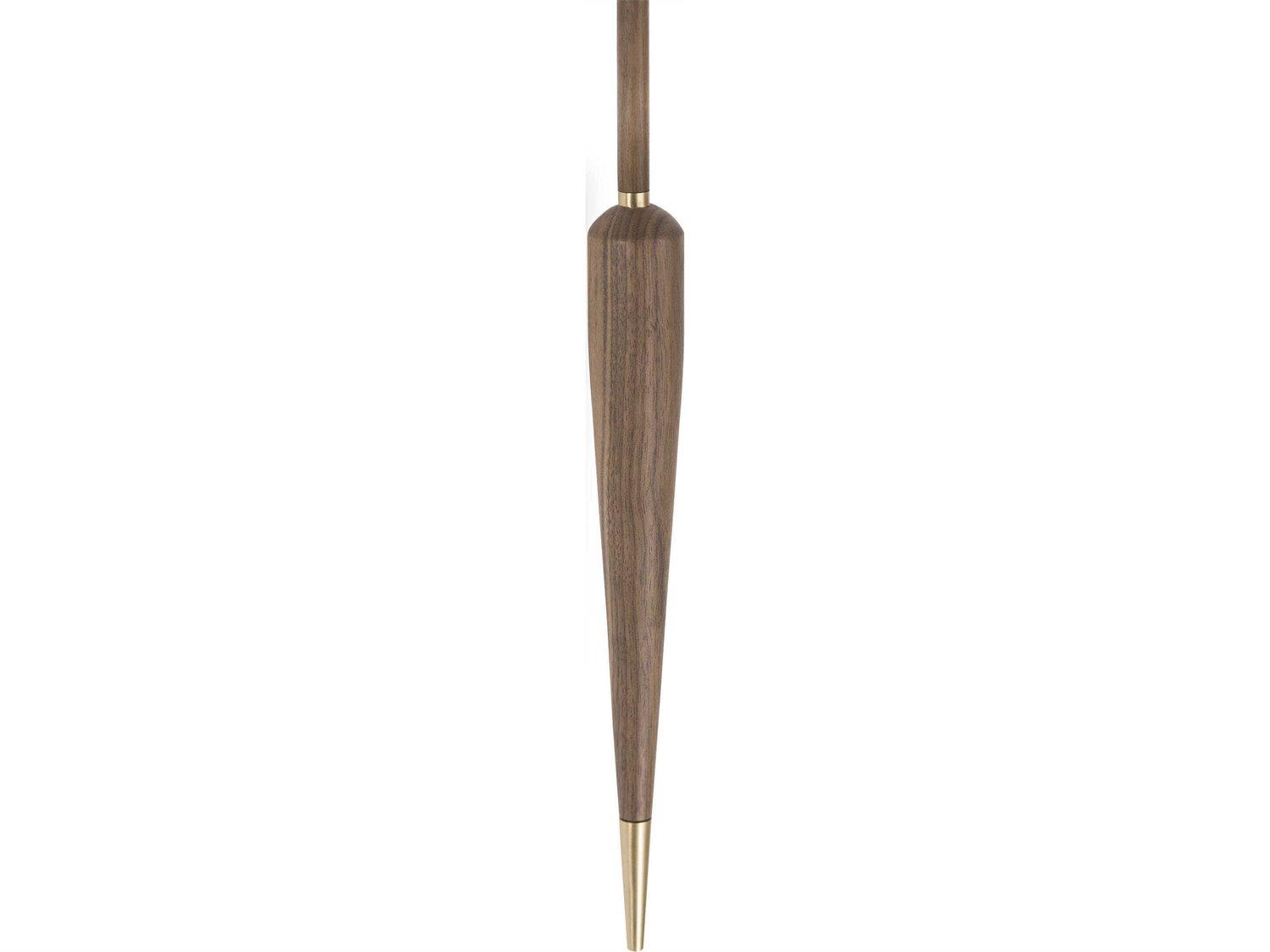 Nomon Punto Y Coma Walnut Polished Brass Wall Clock