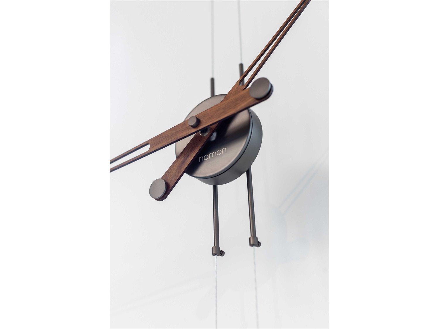 Nomon Pendulo Graphite Steel Walnut Wall Clock