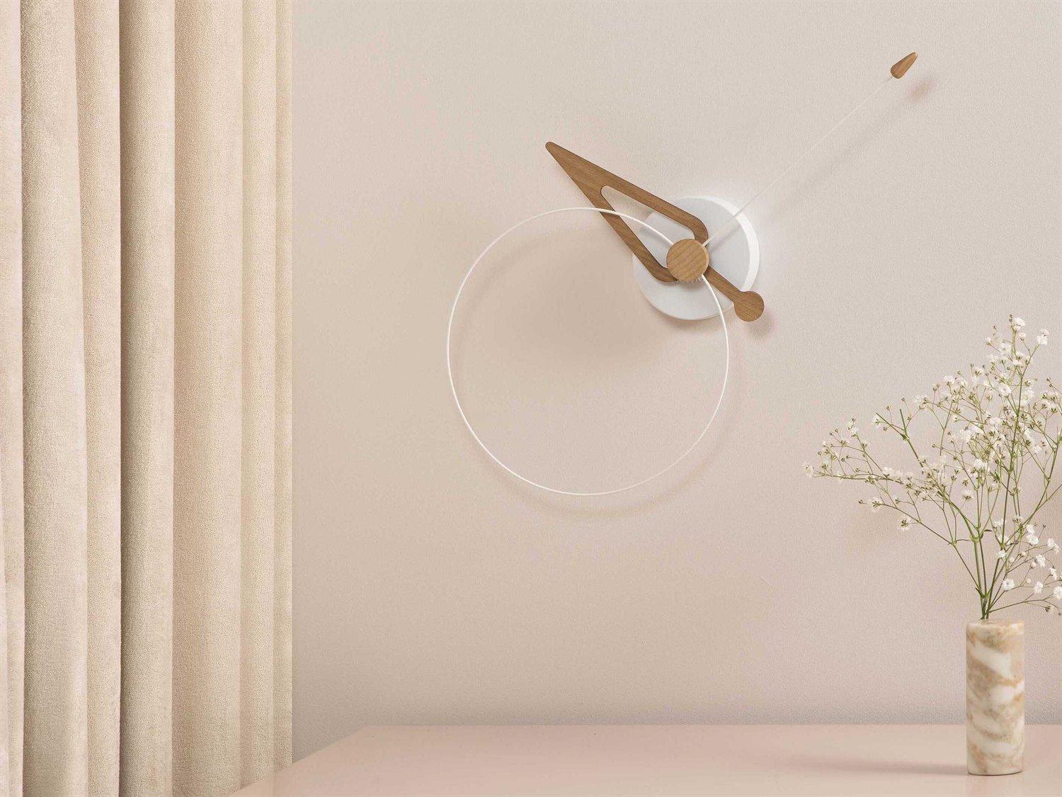 Nomon Pico White Oak Wall Clock