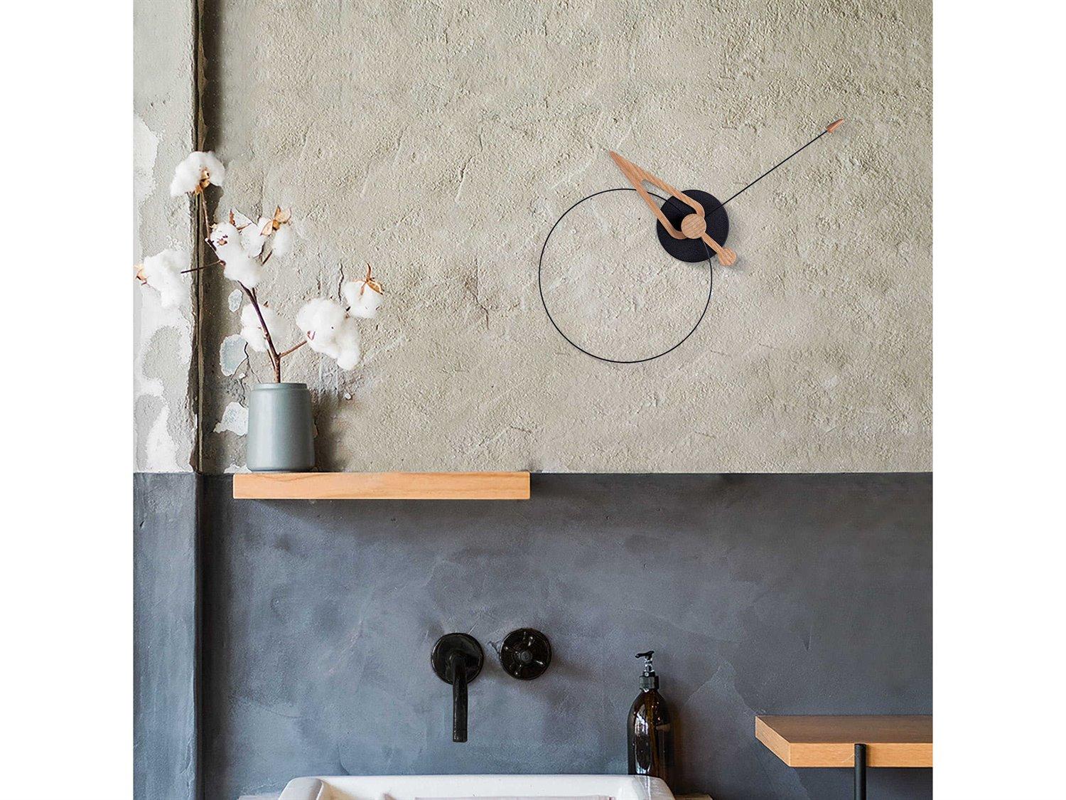 Nomon Pico Black Oak Wall Clock