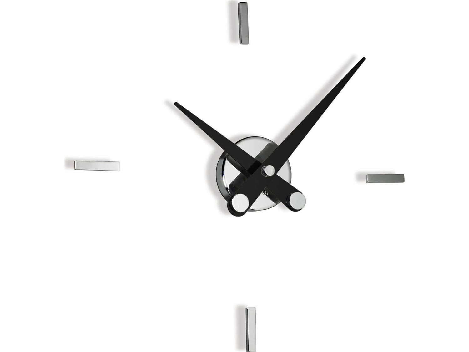 Nomon Puntos Chrome Black Wall Clock