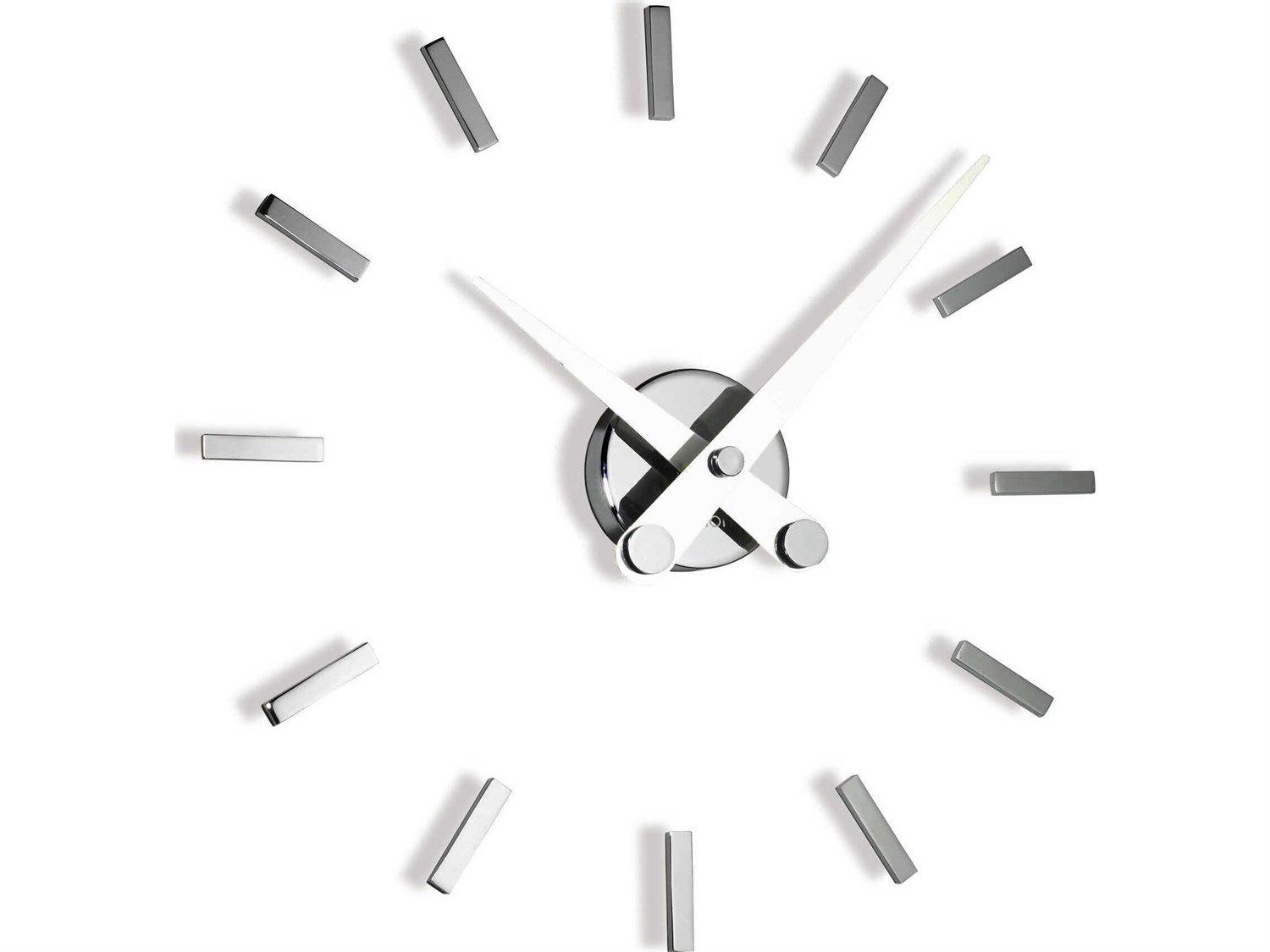 Nomon Puntos Chrome White Wall Clock