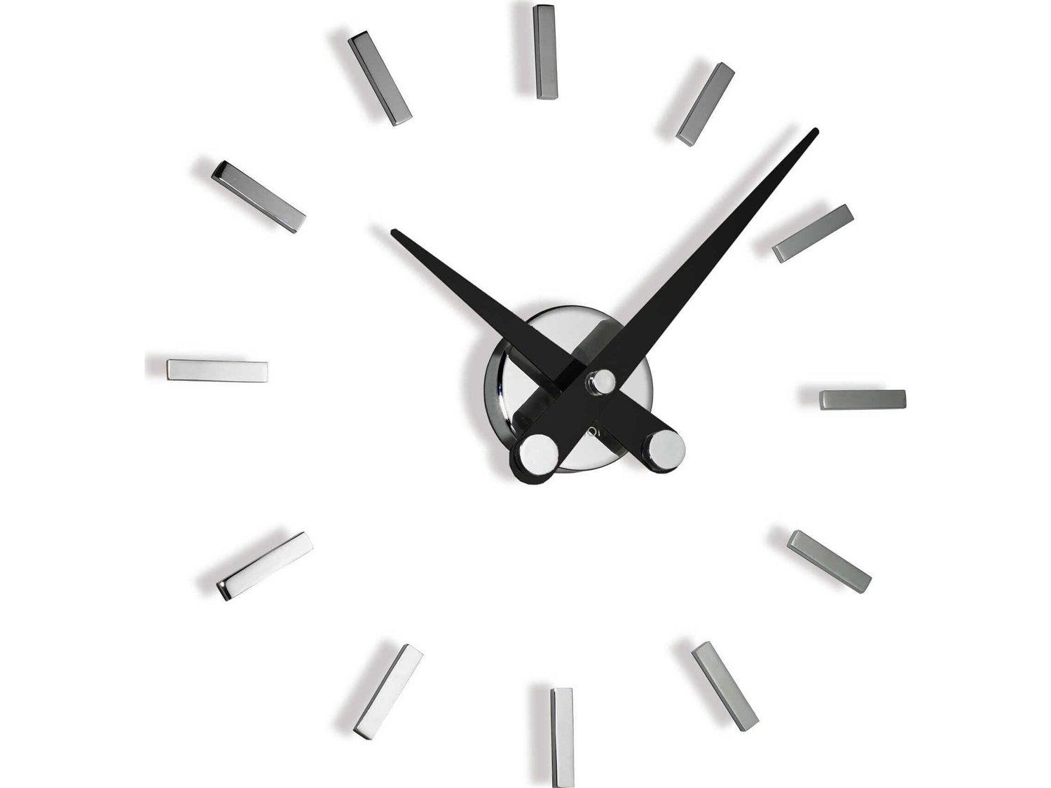 Nomon Puntos Chrome Black Wall Clock