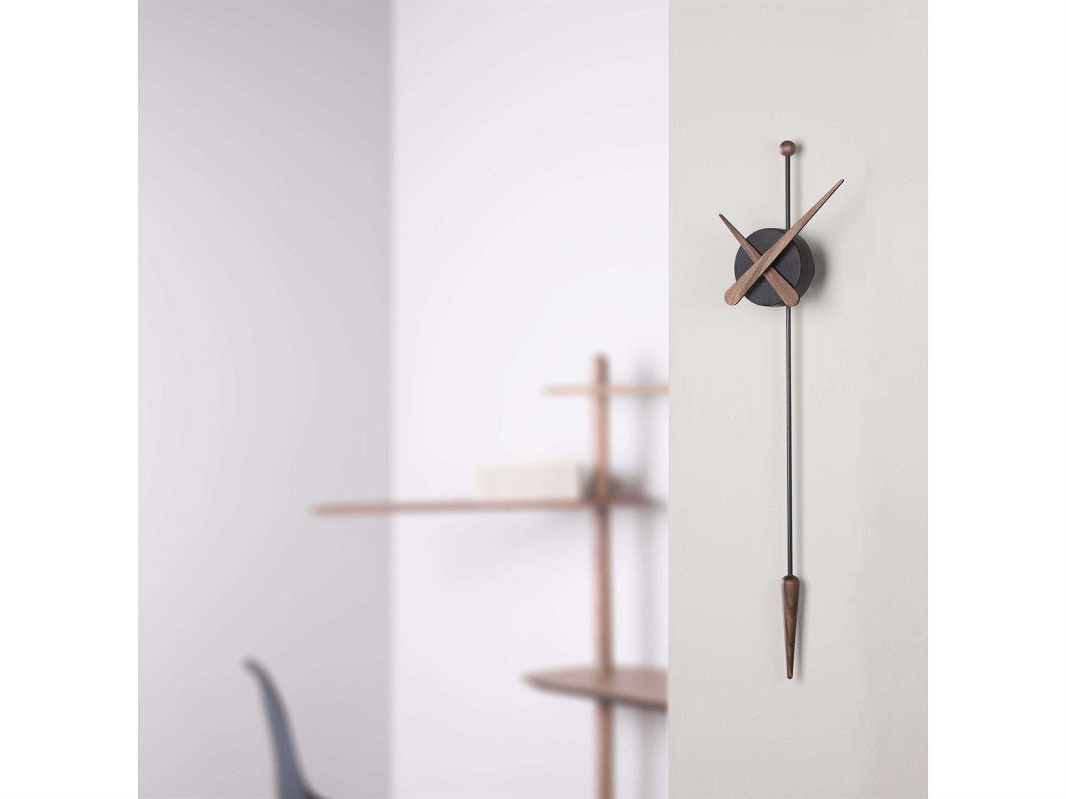 Nomon Punta Black Walnut Wall Clock