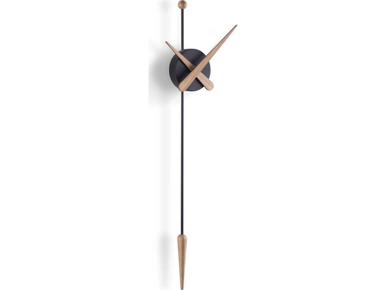 Nomon Punta Black Oak Wall Clock