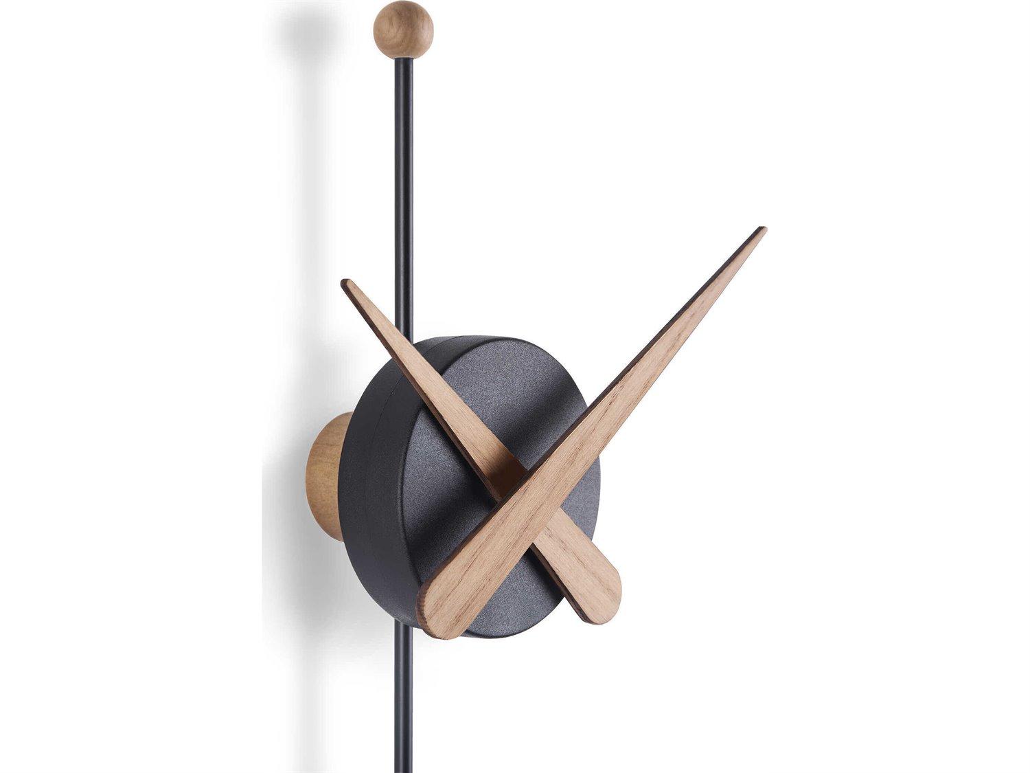 Nomon Punta Black Oak Wall Clock