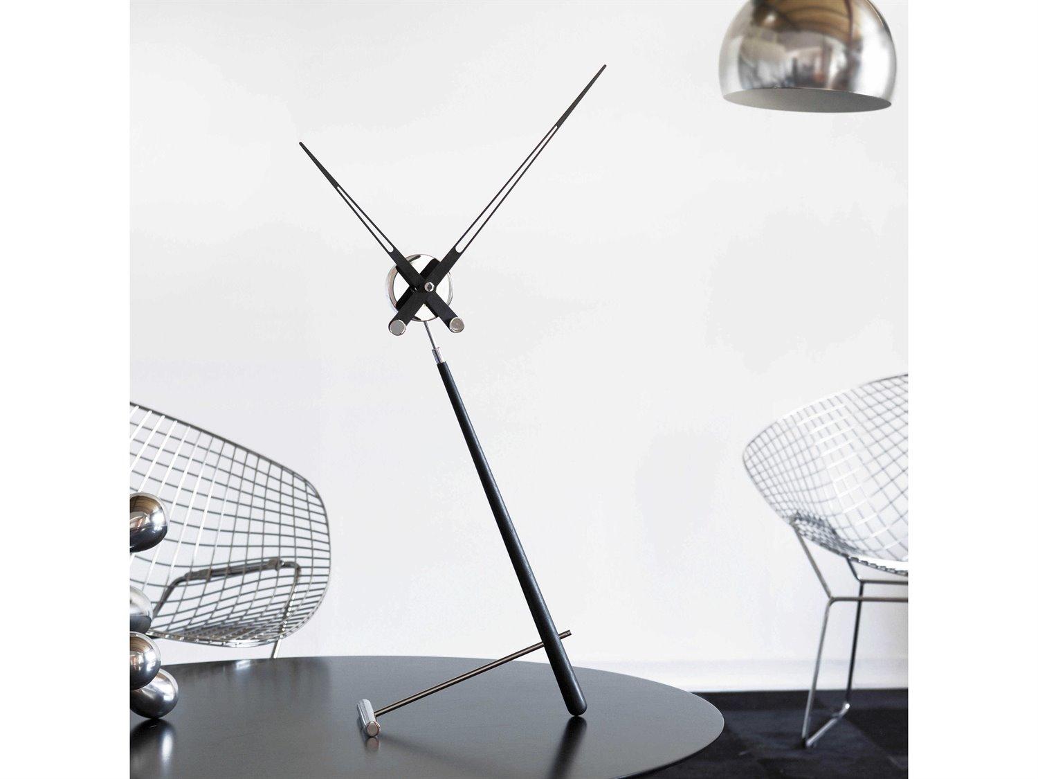 Nomon Puntero Chrome Black Clock