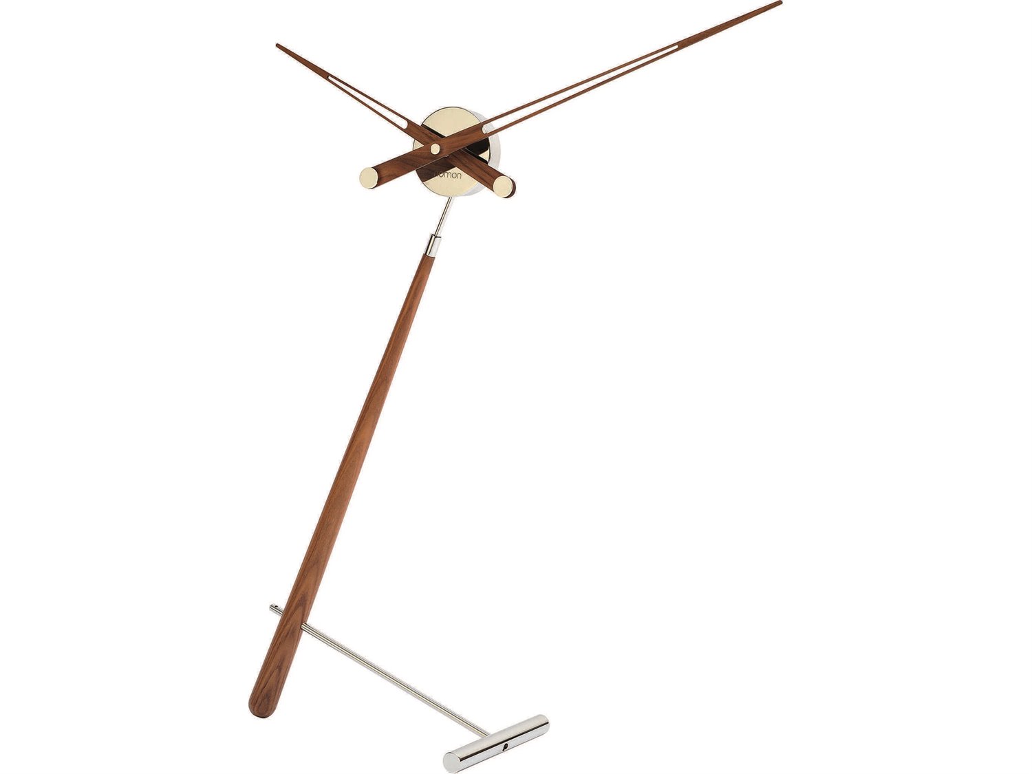 Nomon Puntero Chrome Walnut Clock