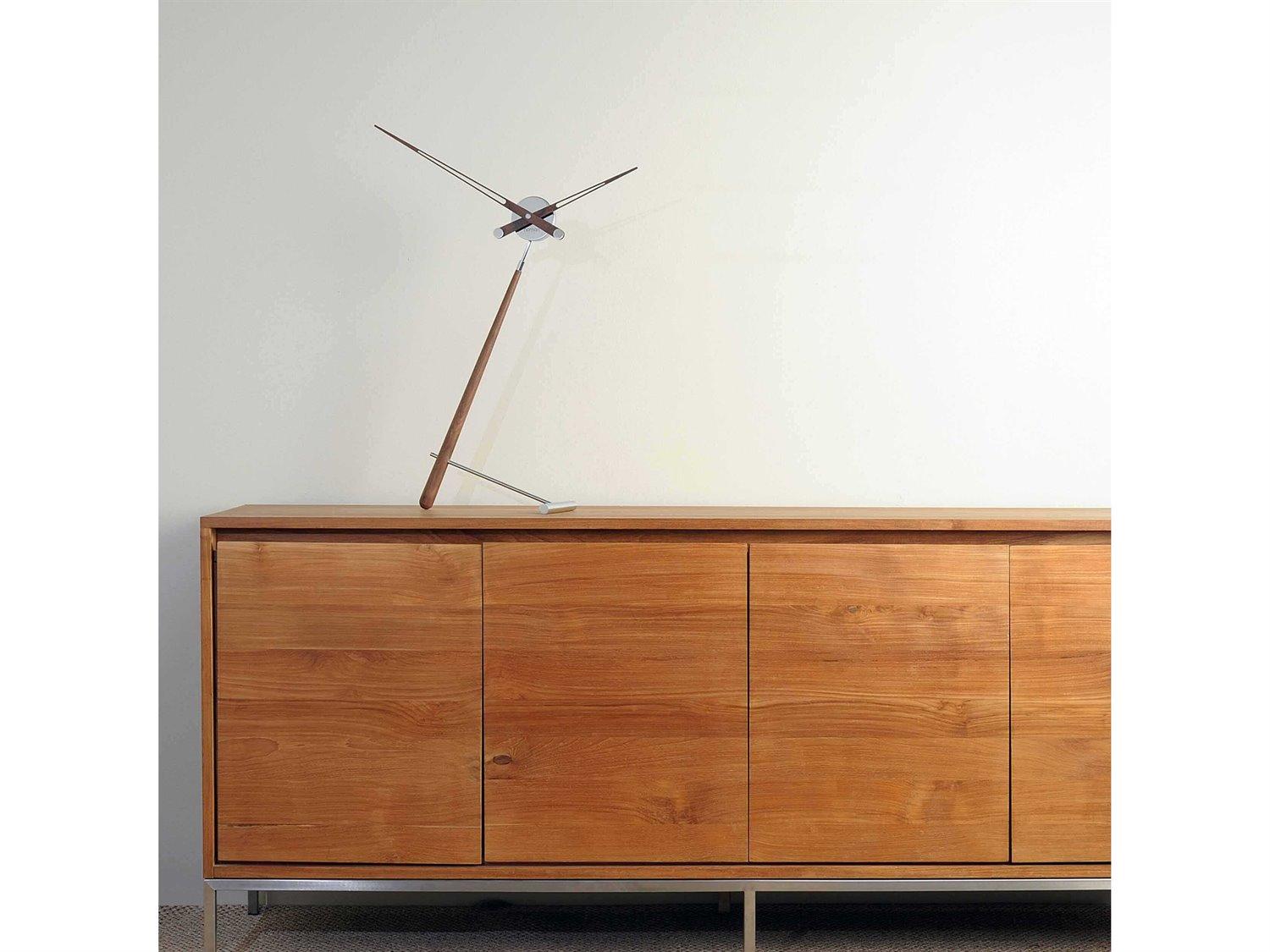 Nomon Puntero Chrome Walnut Clock