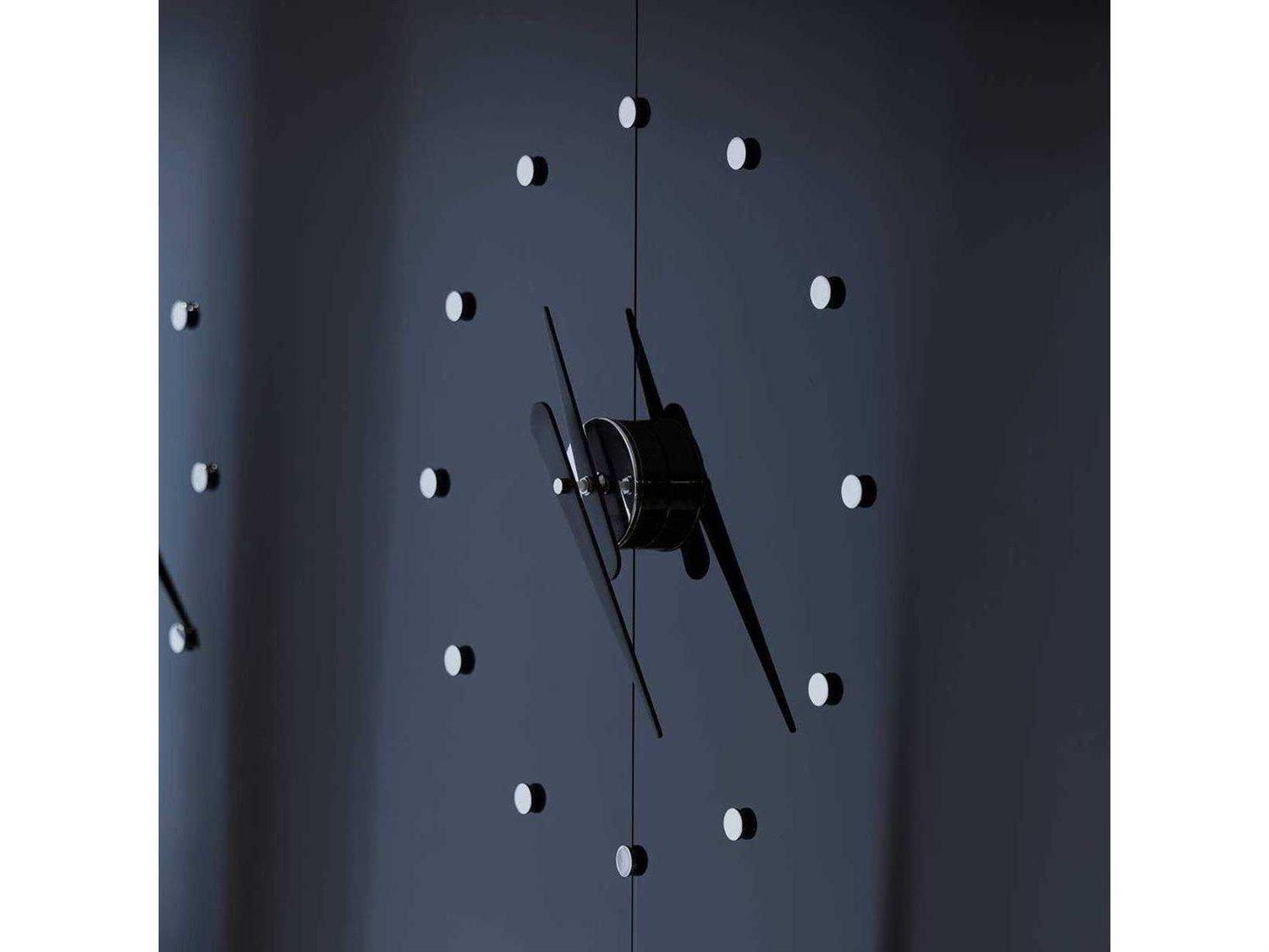 Nomon Rodon Mini Chrome Black Wall Clock