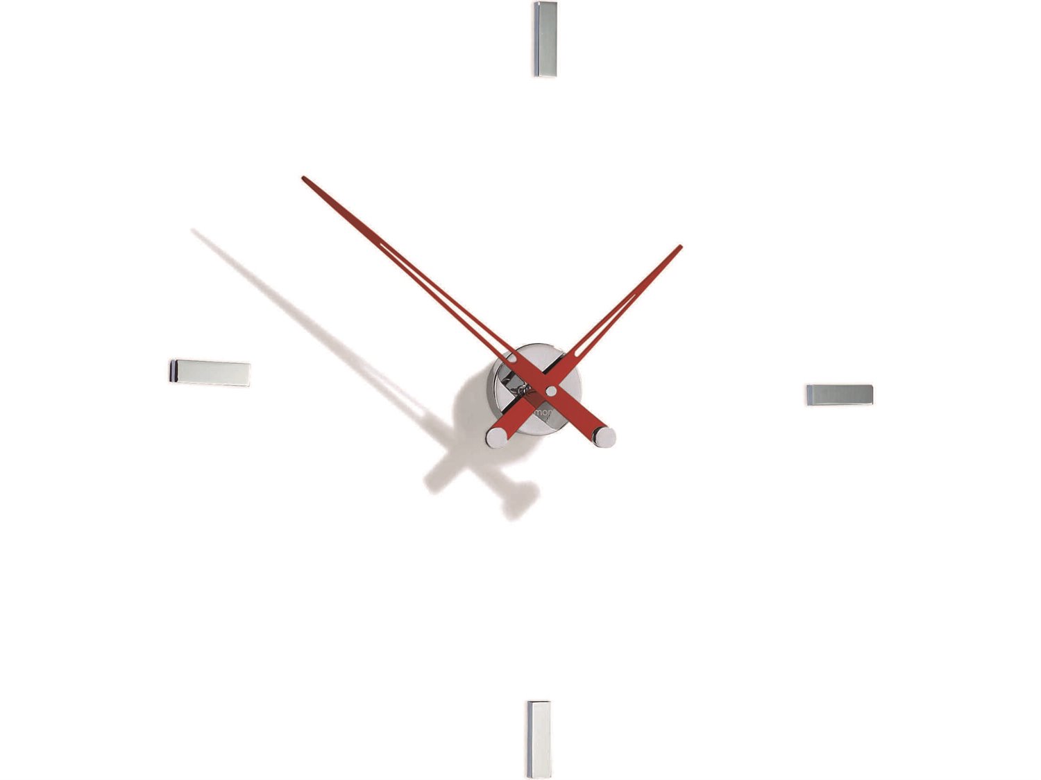 Nomon Tacon Chrome Red Wall Clock