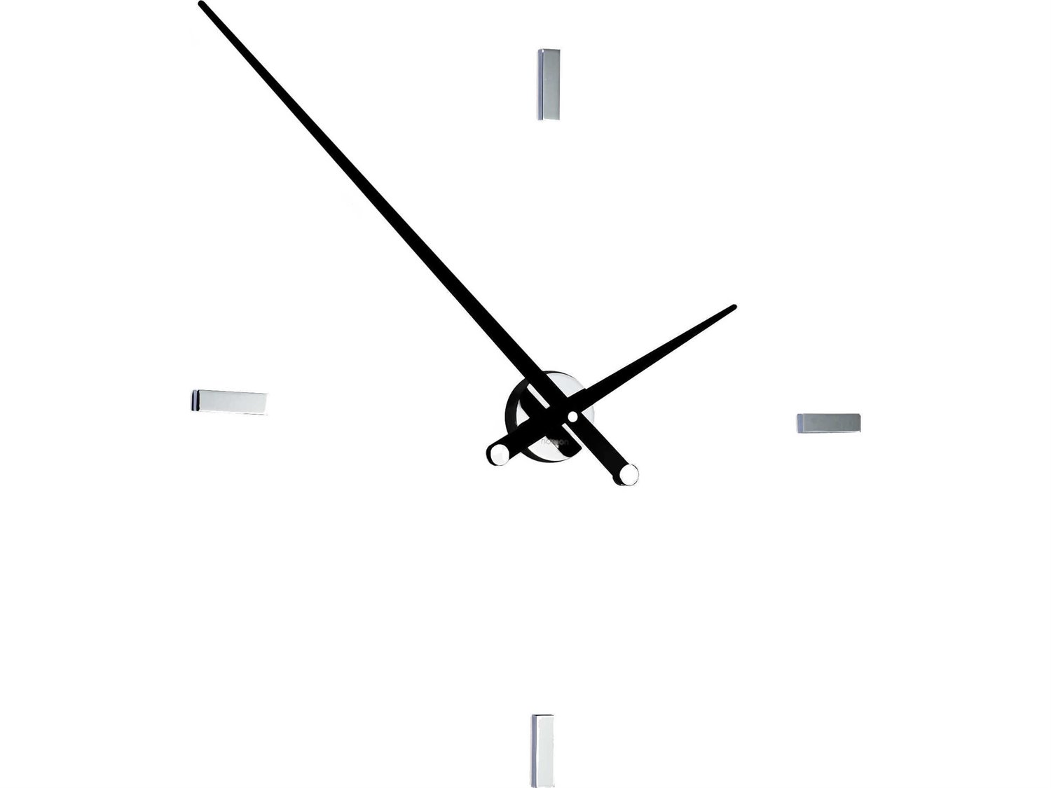 Nomon Tacon Chrome Black Wall Clock