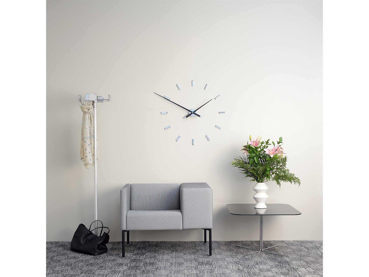 Nomon Tacon Chrome Black Wall Clock