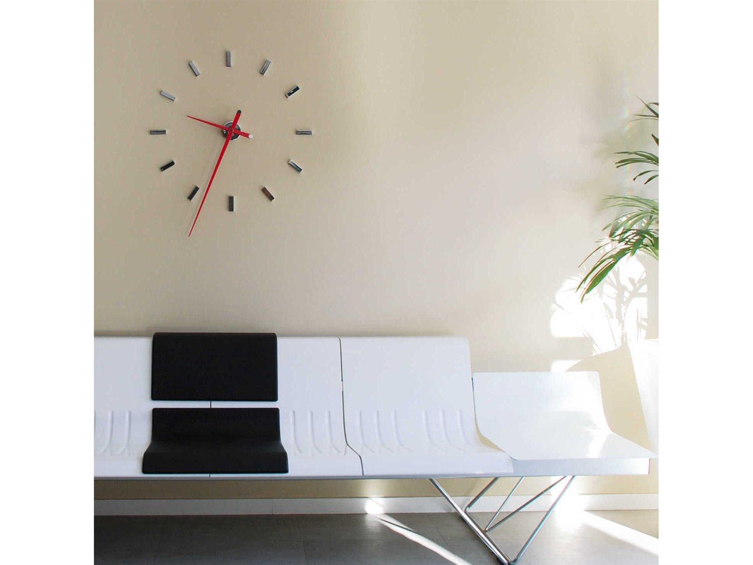Nomon Tacon Chrome Red Wall Clock