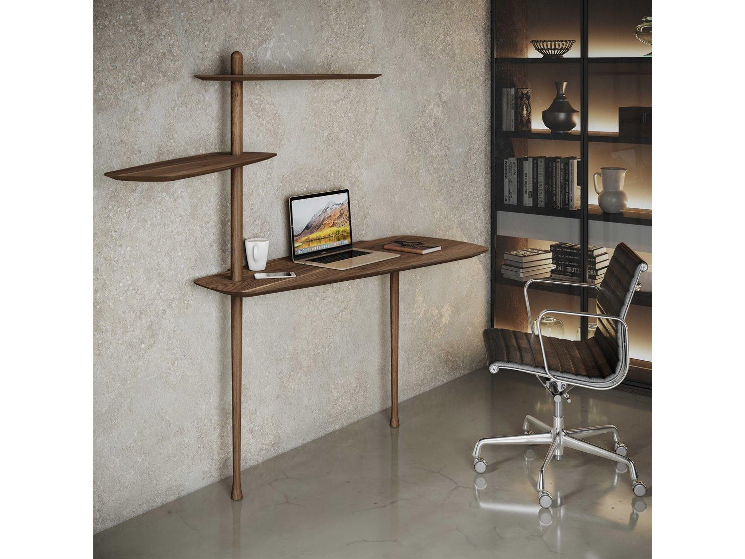 Nomon Unica Walnut Brown Wood Writing Desk