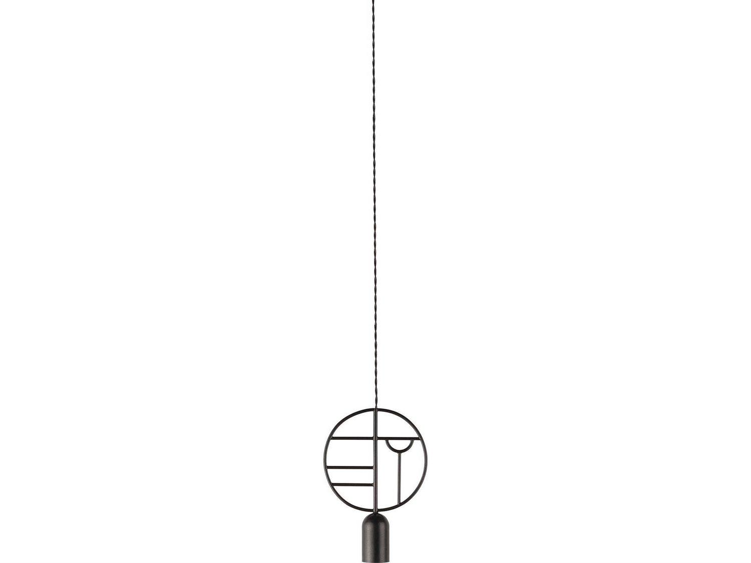 Nomon Wooden Dots 1-Light Black Geometric Mini Pendant