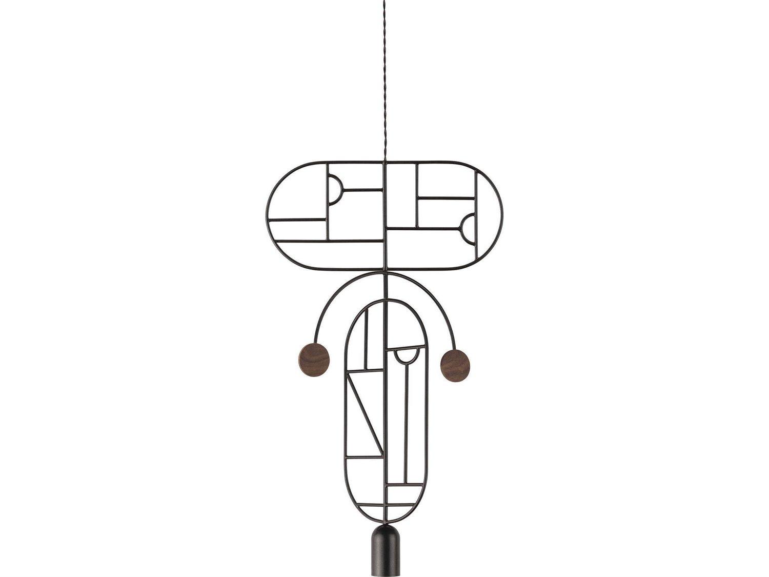 Nomon Wooden Dots 1-Light Black Walnut Geometric Pendant