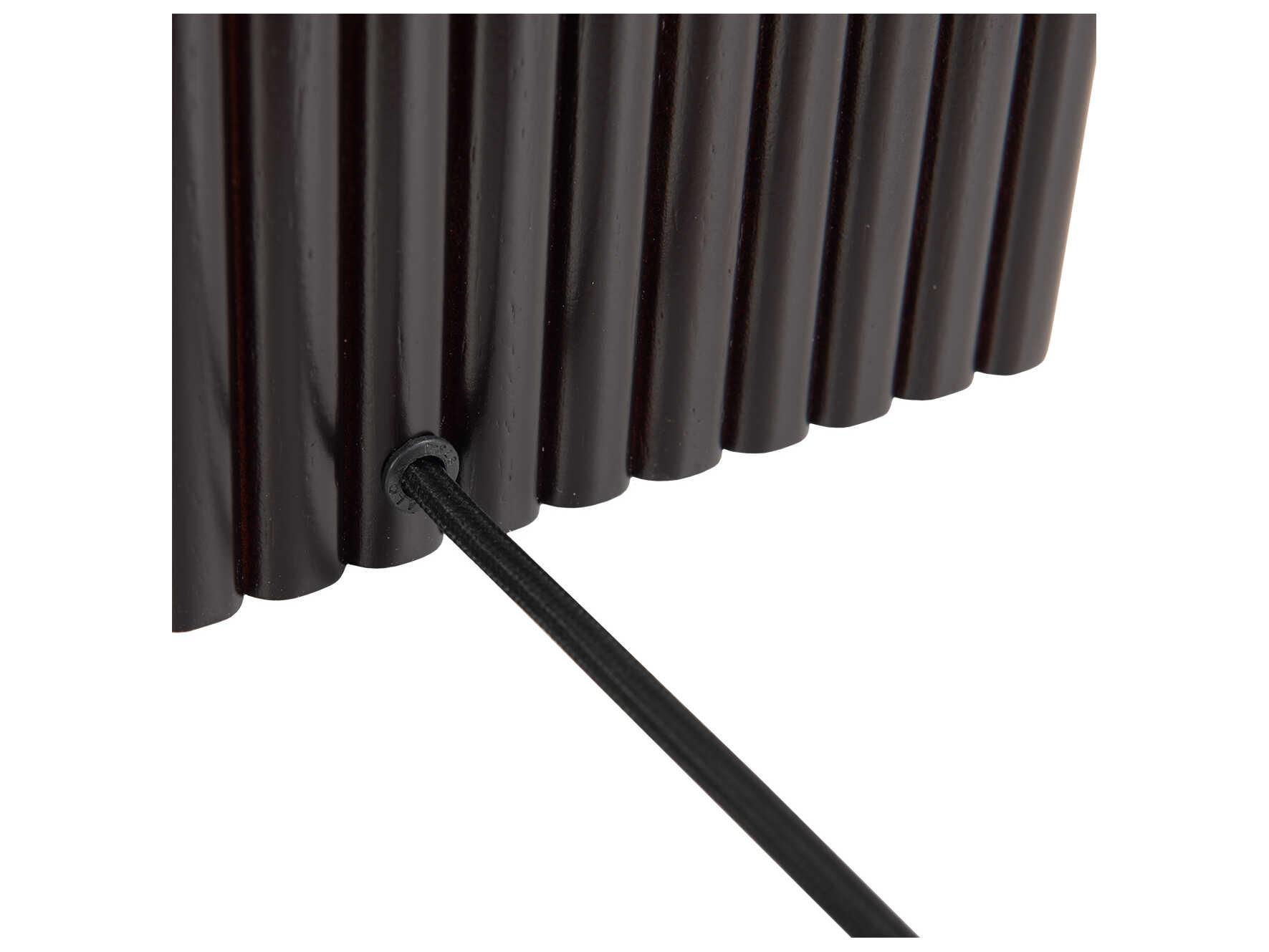 Nova Torque Ebony Silver Fabric String White Floor Lamp