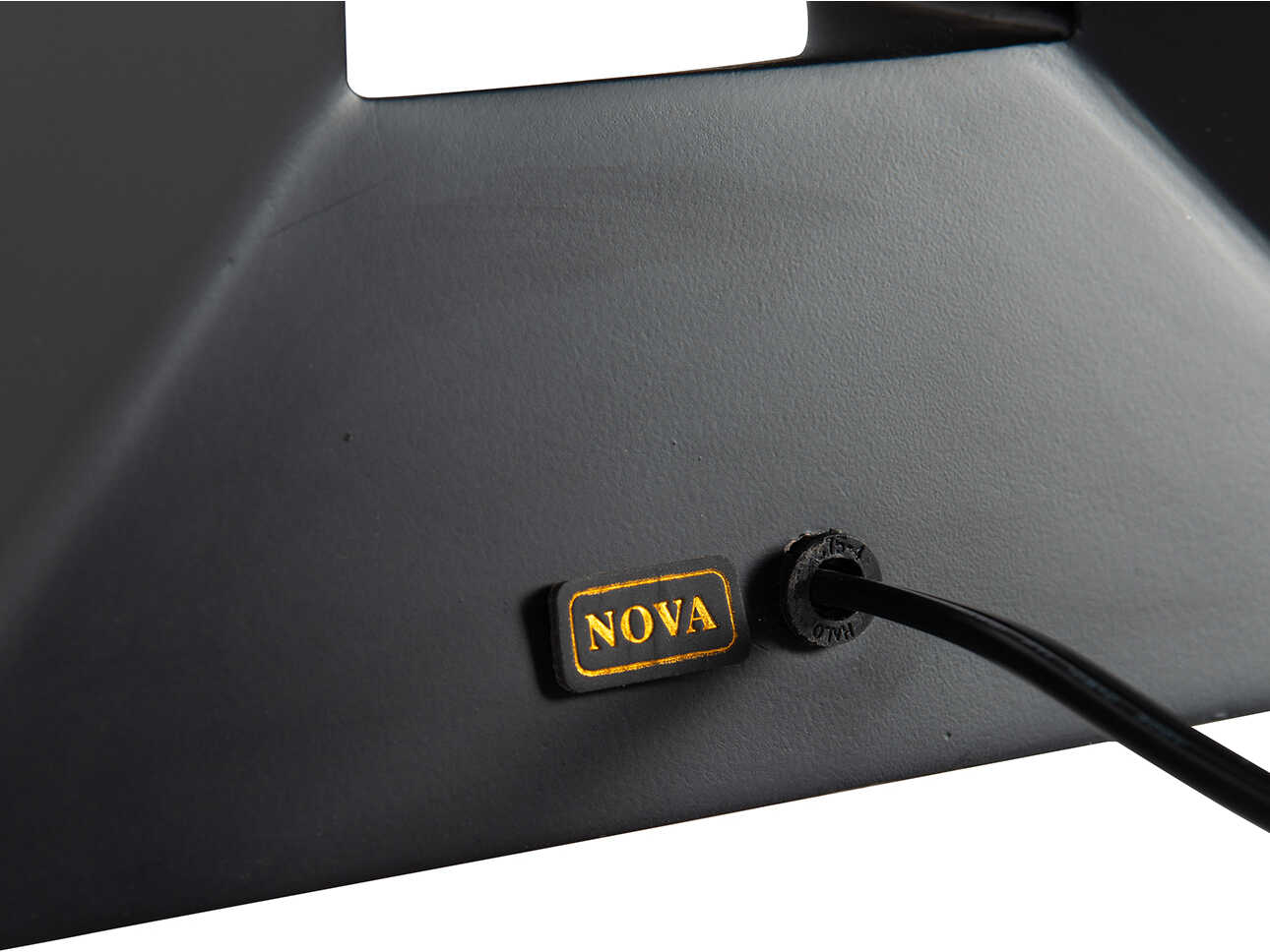 Nova Julie Ebony Weathered Brass White Linen Brown Buffet Lamp