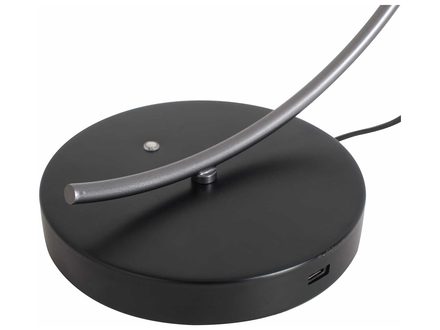 Nova Roswell Matte Black White Linen Buffet Lamp