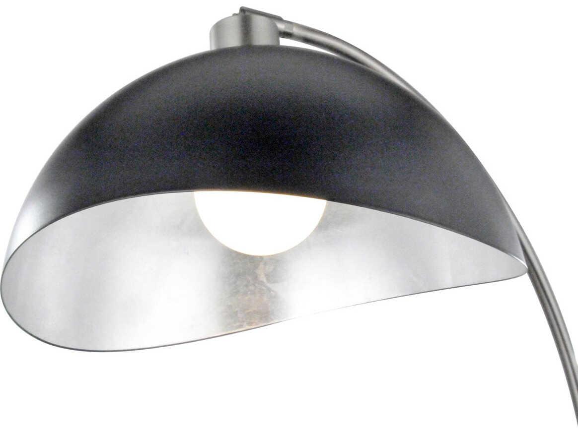 Nova Luna Bella Antique Nickel Black Steel Desk Lamp
