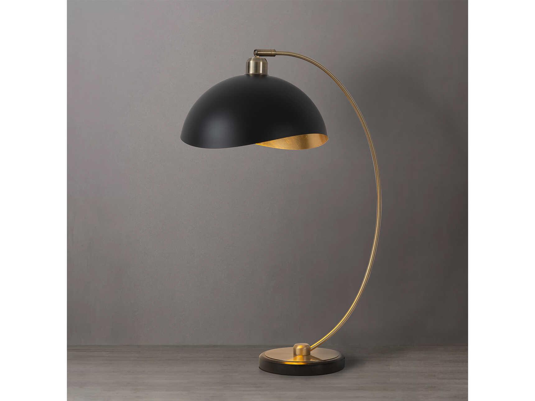 Nova Luna Bella Weathered Brass Steel Desk Lamp