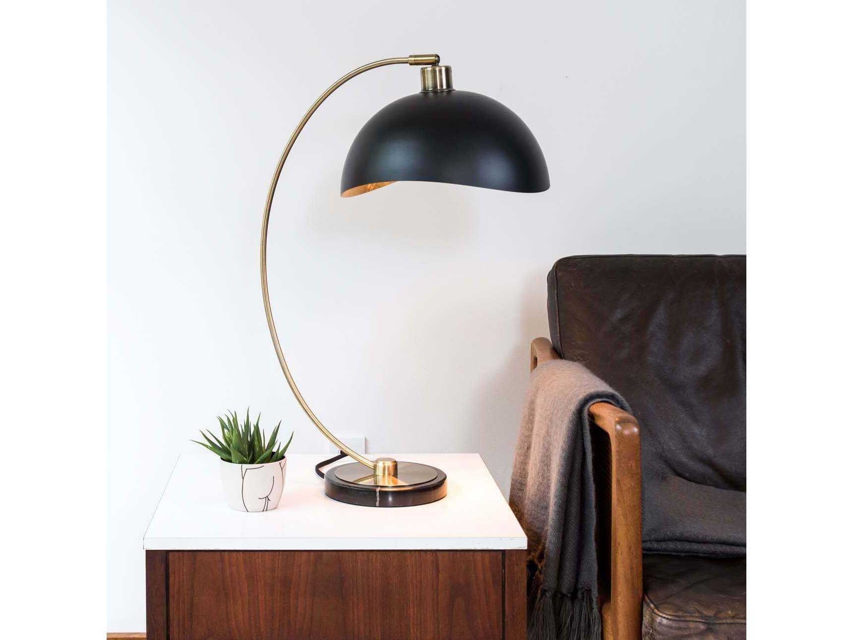 Nova Luna Bella Weathered Brass Steel Desk Lamp