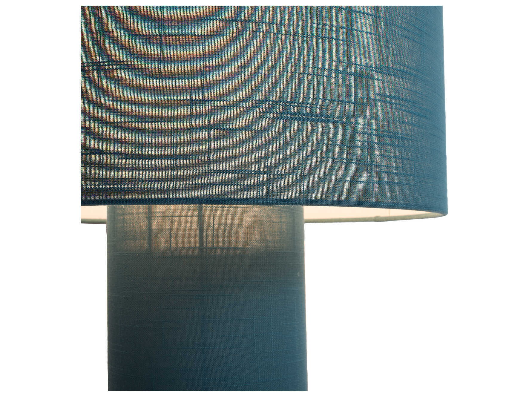 Nova Moonlight Sage Matte Black Linen Blue Table Lamp