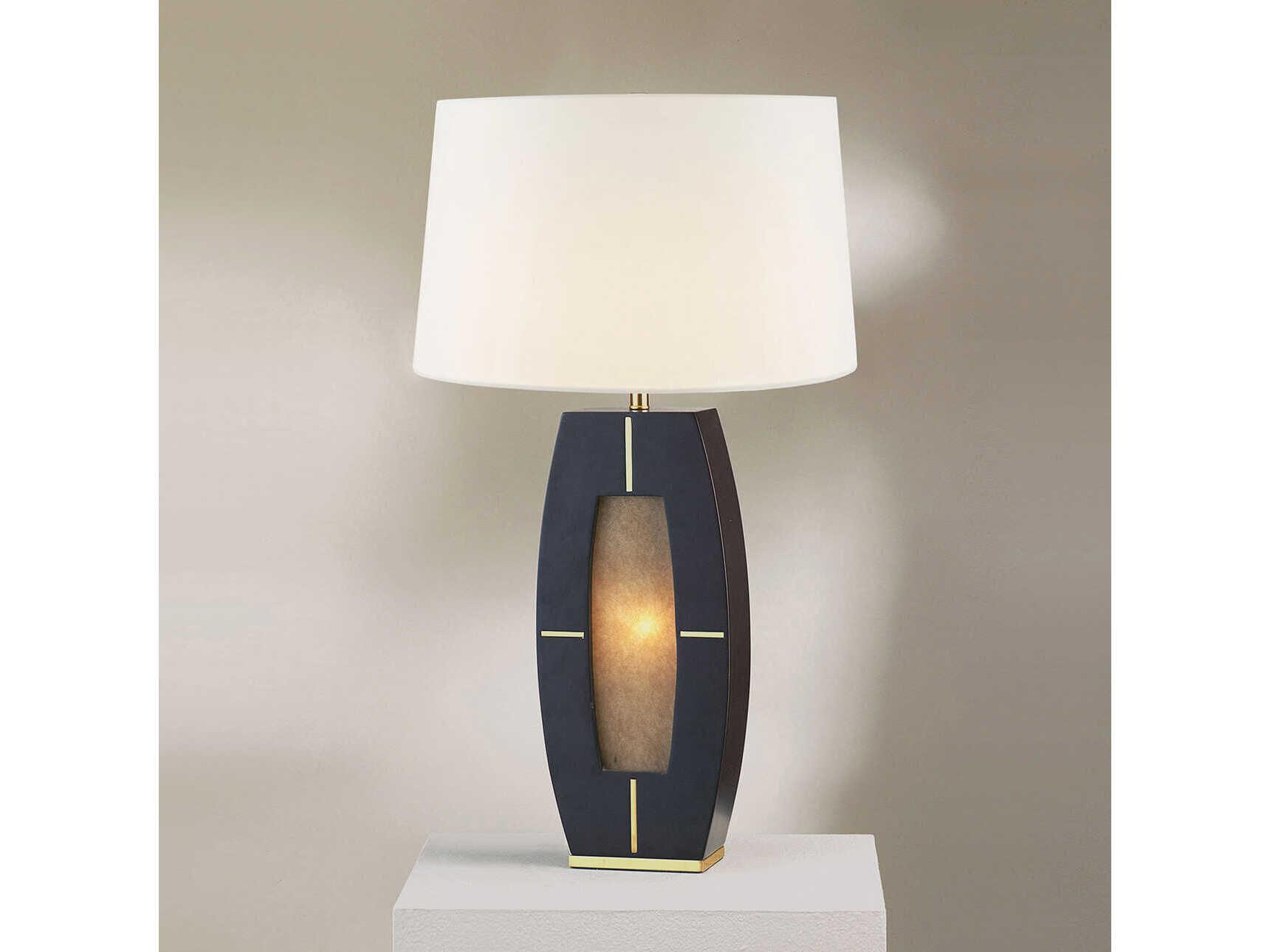 Nova Nightlight Ebony White Linen Black Buffet Lamp